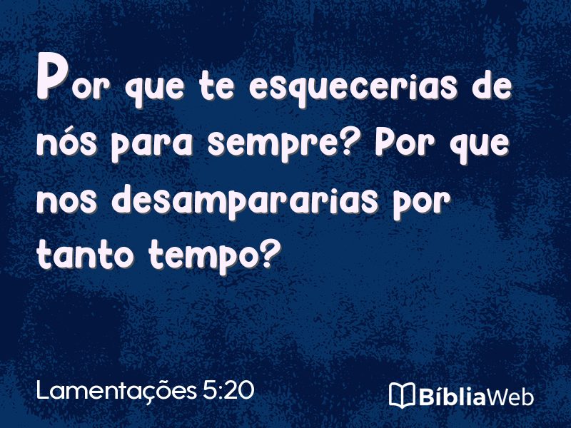Lamentações 5:20 em imagem para compartilhar