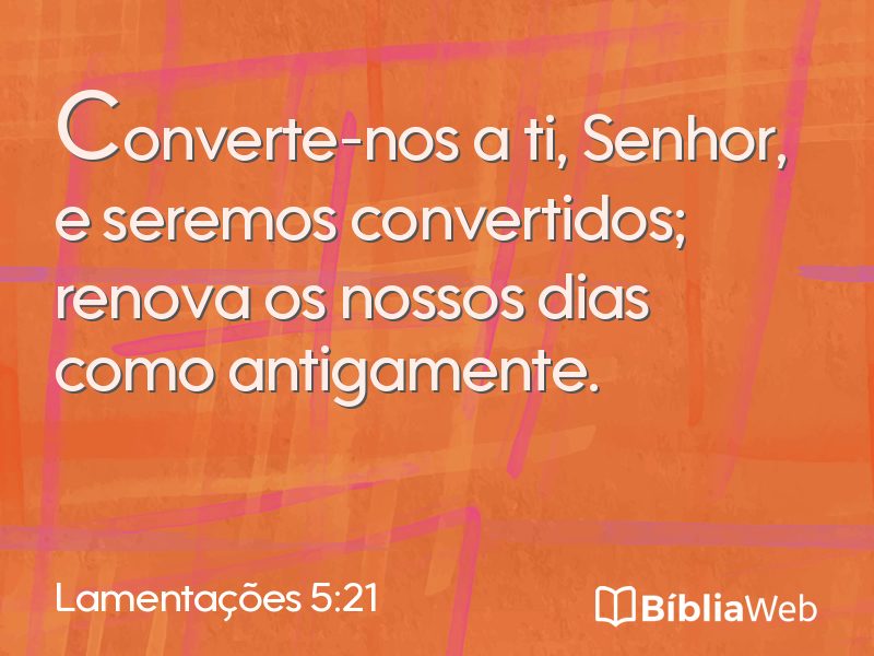 Lamentações 5:21 em imagem para compartilhar