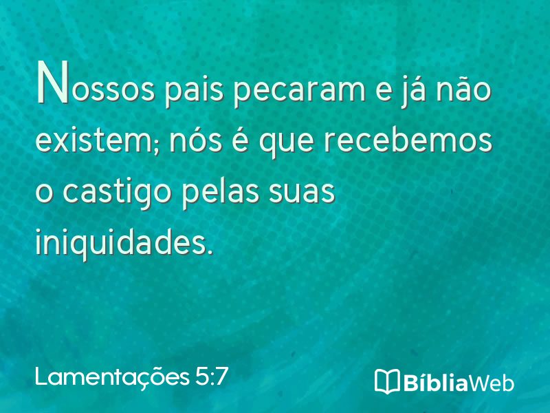 Lamentações 5:7 em imagem para compartilhar