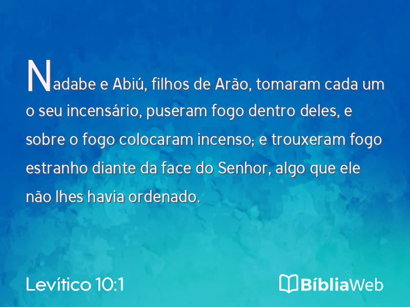 Levítico 10:1 em imagem para compartilhar