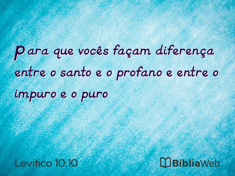 Levítico 10:10 em imagem para compartilhar