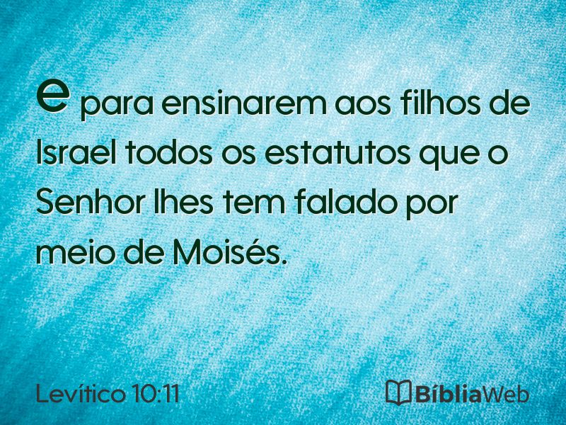 Levítico 10:11 em imagem para compartilhar