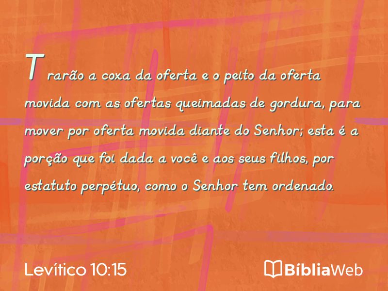 Levítico 10:15 em imagem para compartilhar