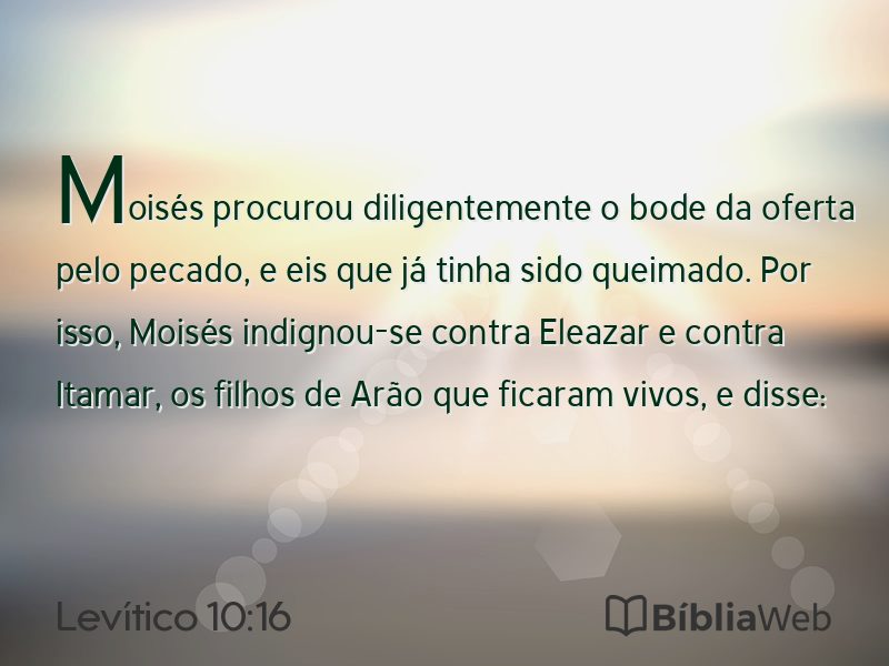 Levítico 10:16 em imagem para compartilhar