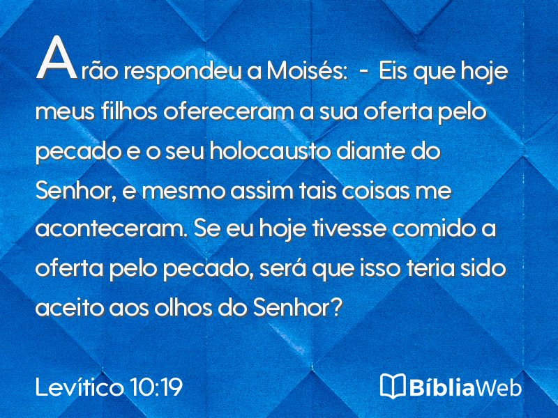 Levítico 10:19 em imagem para compartilhar