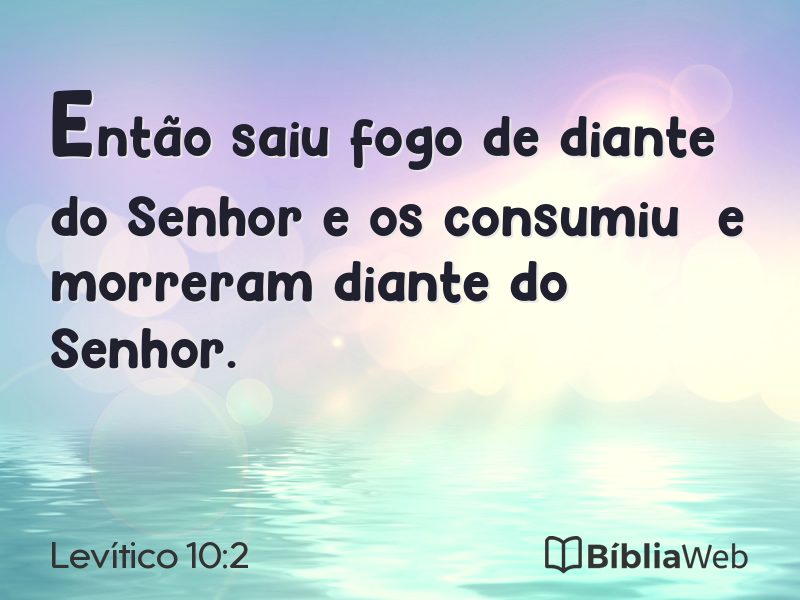 Levítico 10:2 em imagem para compartilhar