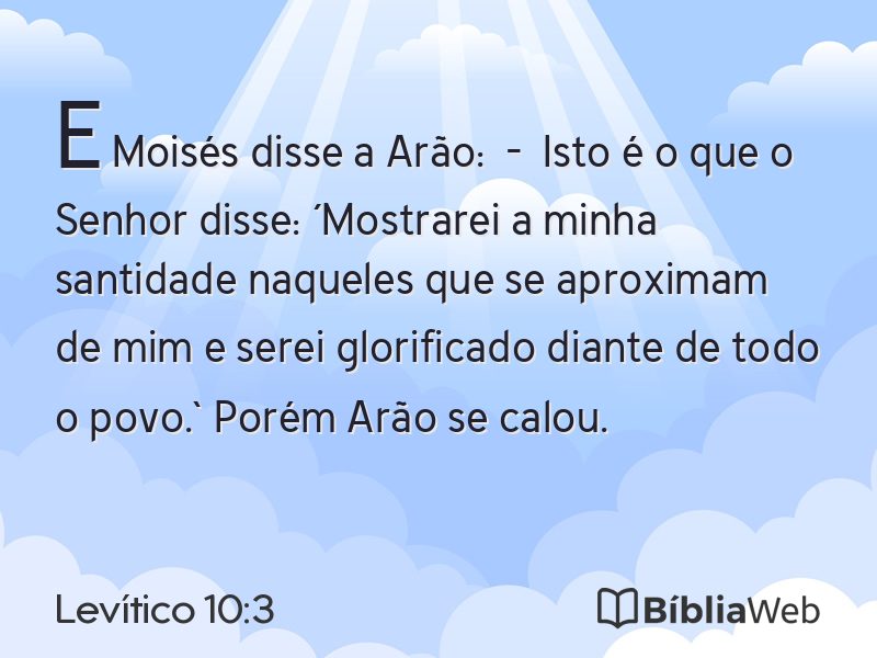 Levítico 10:3 em imagem para compartilhar