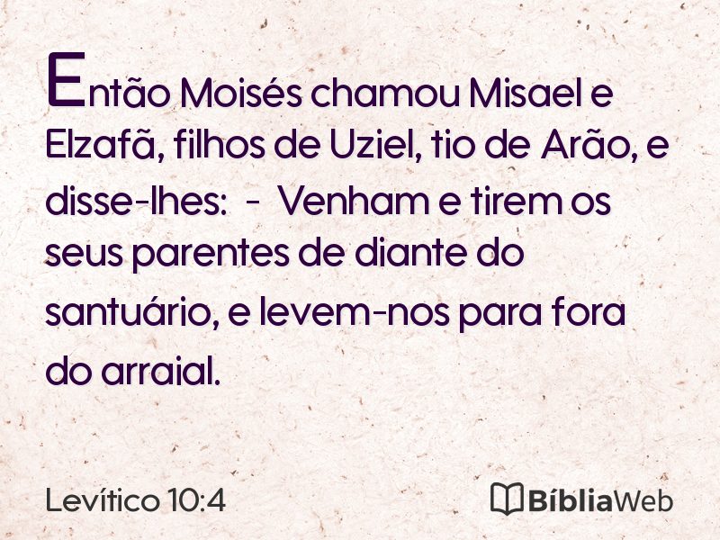 Levítico 10:4 em imagem para compartilhar