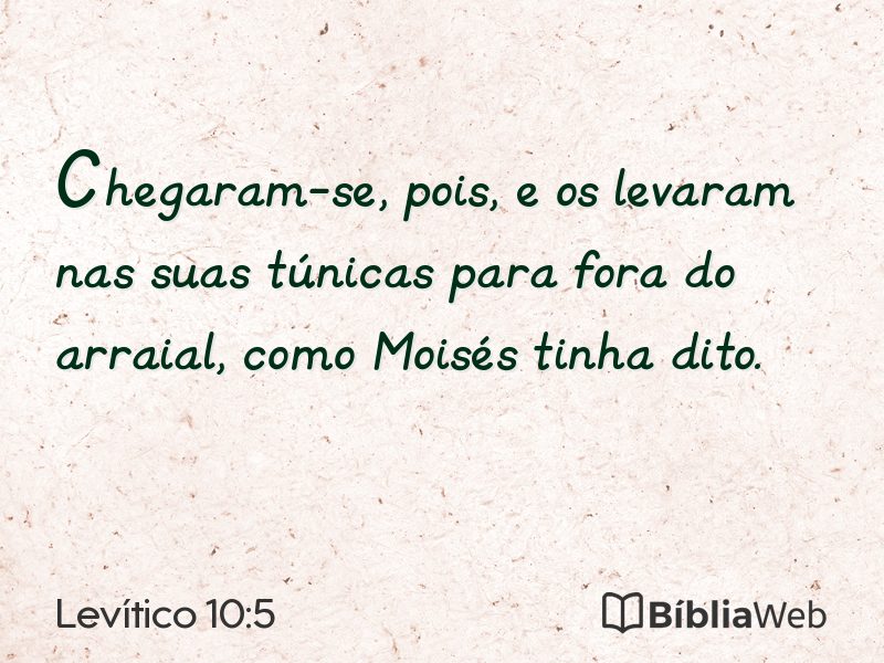 Levítico 10:5 em imagem para compartilhar