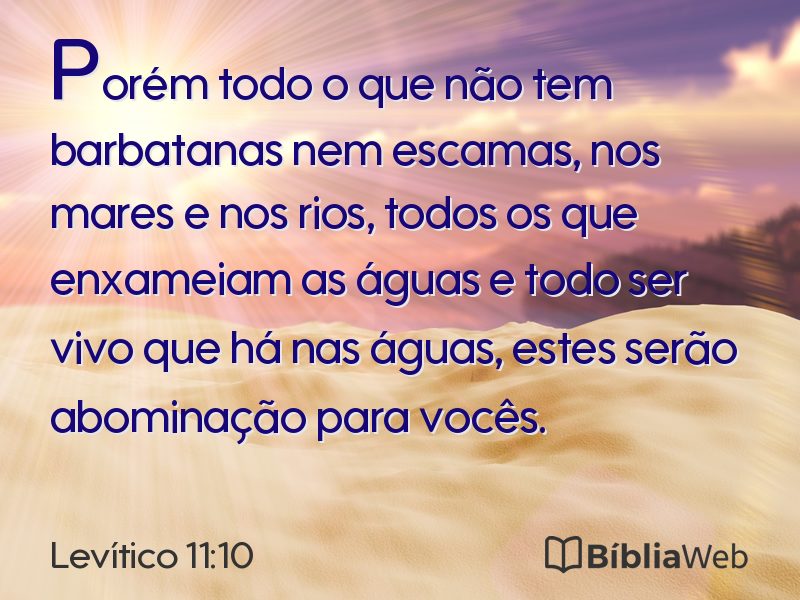 Levítico 11:10 em imagem para compartilhar