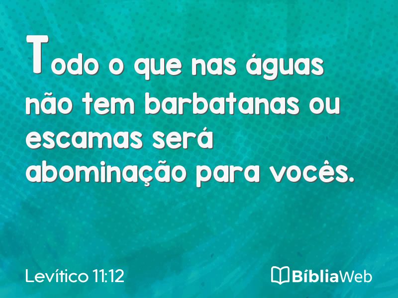 Levítico 11:12 em imagem para compartilhar