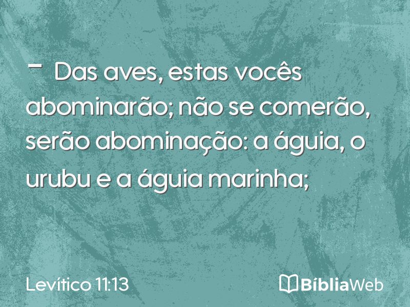 Levítico 11:13 em imagem para compartilhar