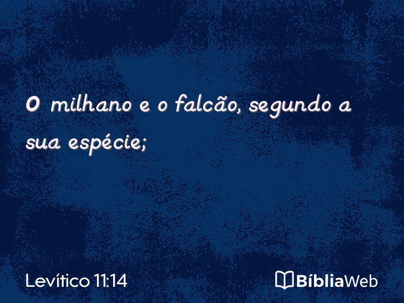 Levítico 11:14 em imagem para compartilhar