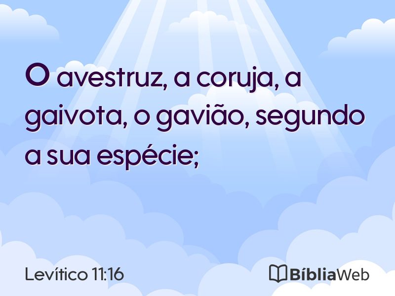 Levítico 11:16 em imagem para compartilhar