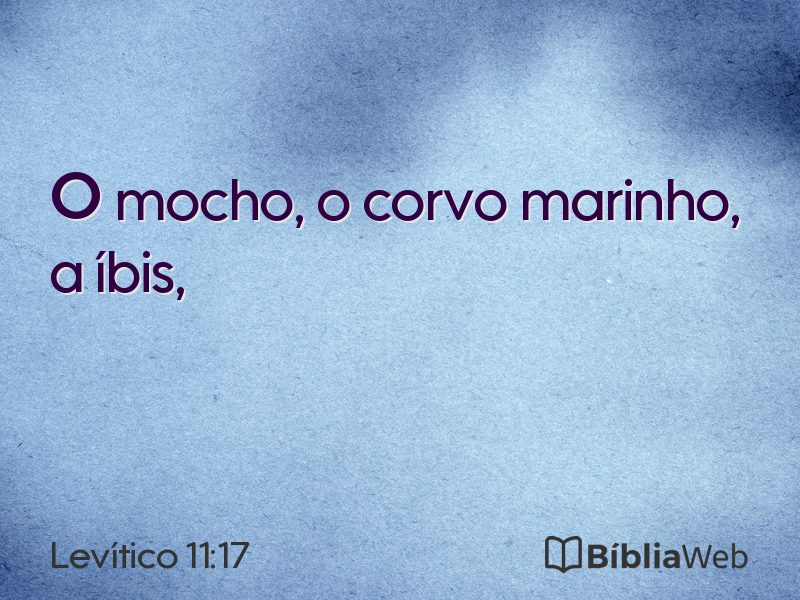 Levítico 11:17 em imagem para compartilhar