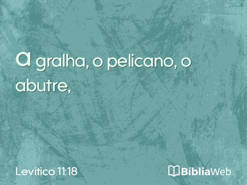 Levítico 11:18 em imagem para compartilhar