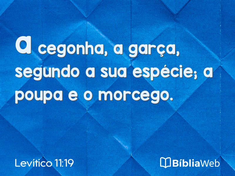 Levítico 11:19 em imagem para compartilhar