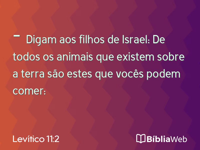 Levítico 11:2 em imagem para compartilhar