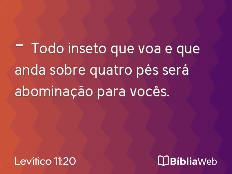 Levítico 11:20 em imagem para compartilhar