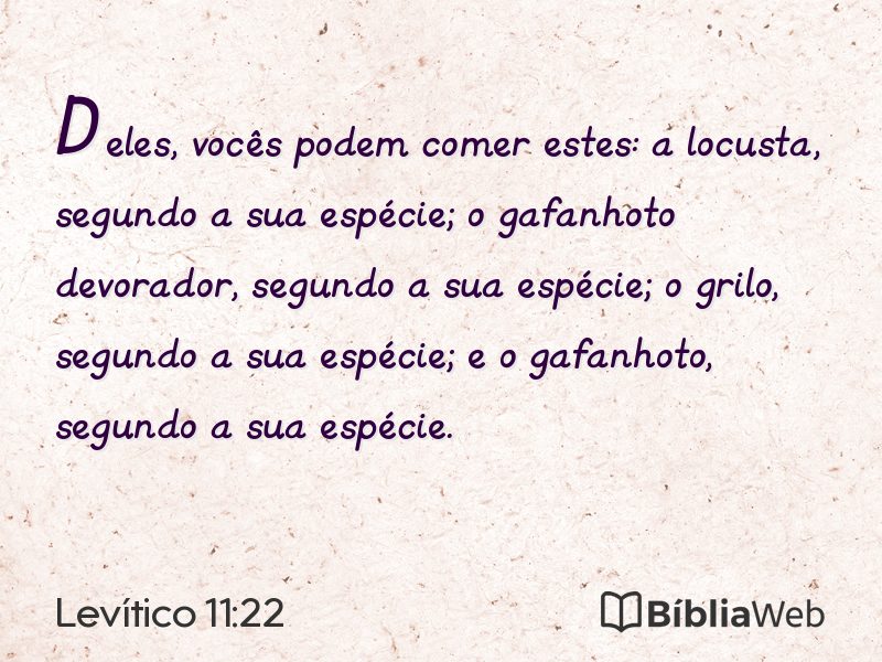Levítico 11:22 em imagem para compartilhar
