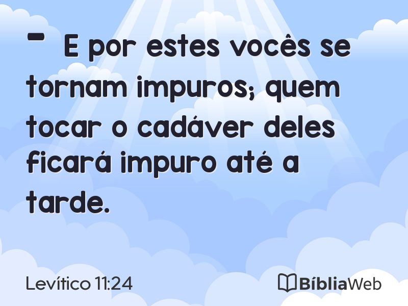 Levítico 11:24 em imagem para compartilhar