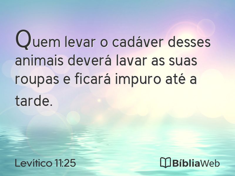 Levítico 11:25 em imagem para compartilhar