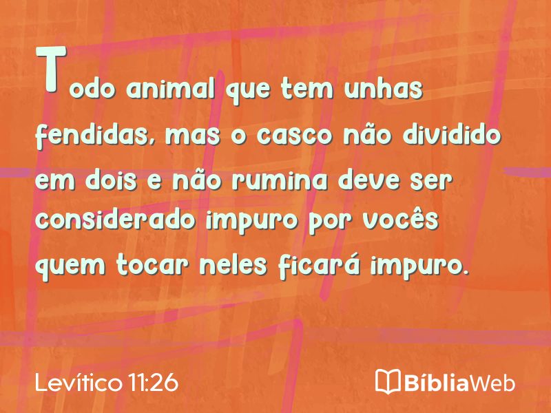 Levítico 11:26 em imagem para compartilhar