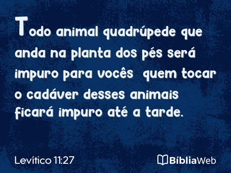 Levítico 11:27 em imagem para compartilhar