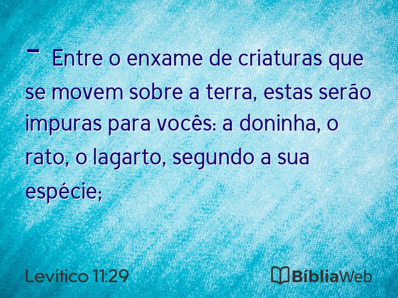 Levítico 11:29 em imagem para compartilhar