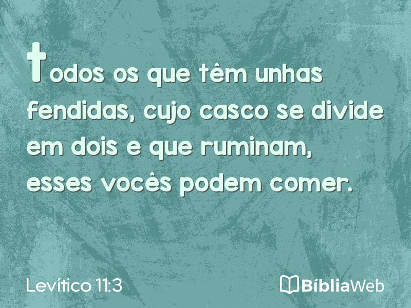 Levítico 11:3 em imagem para compartilhar