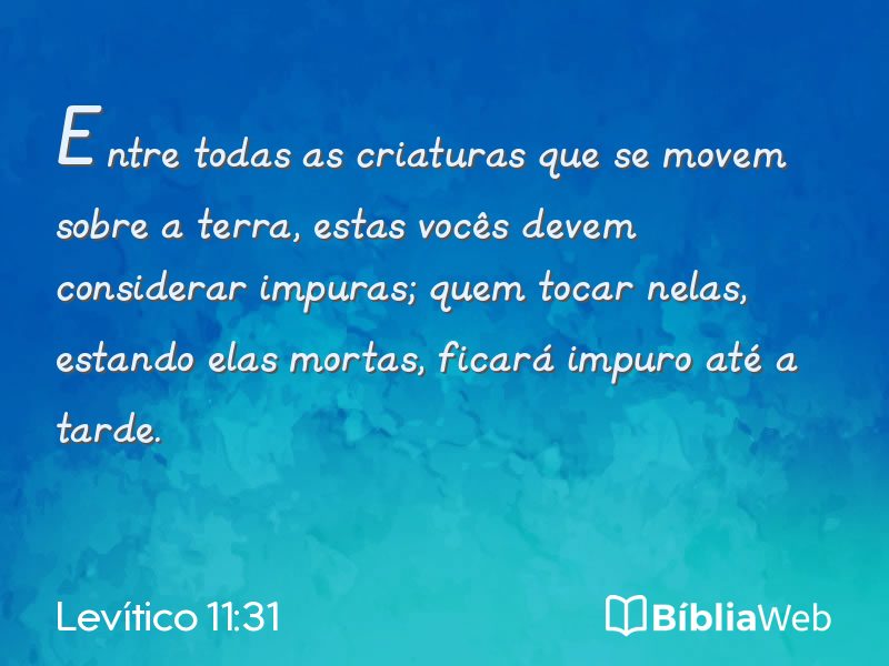 Levítico 11:31 em imagem para compartilhar