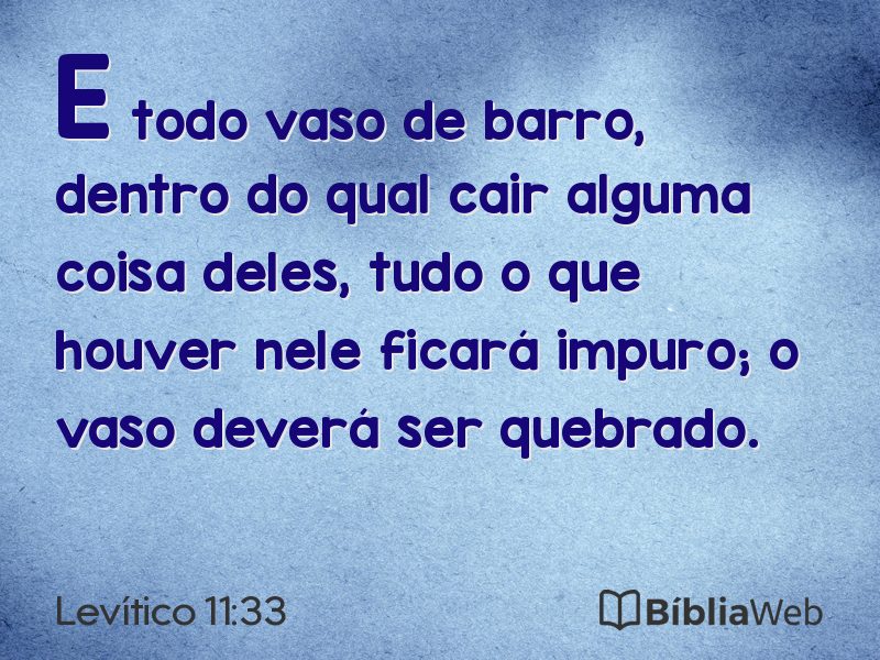 Levítico 11:33 em imagem para compartilhar