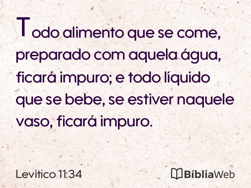 Levítico 11:34 em imagem para compartilhar