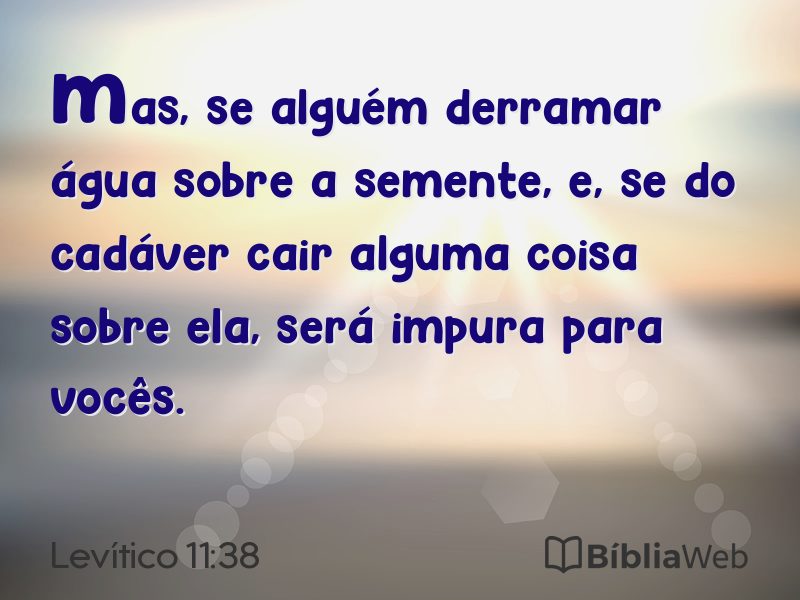 Levítico 11:38 em imagem para compartilhar