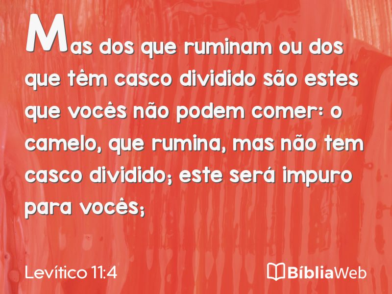 Levítico 11:4 em imagem para compartilhar