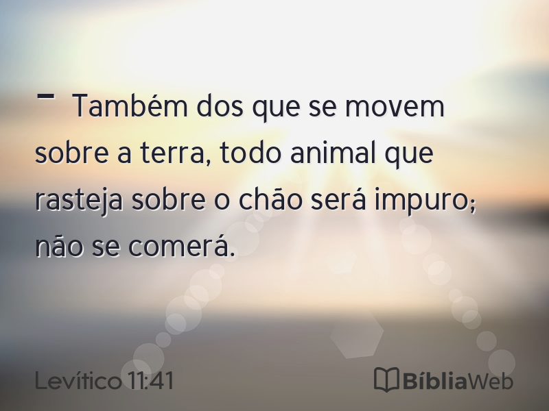 Levítico 11:41 em imagem para compartilhar