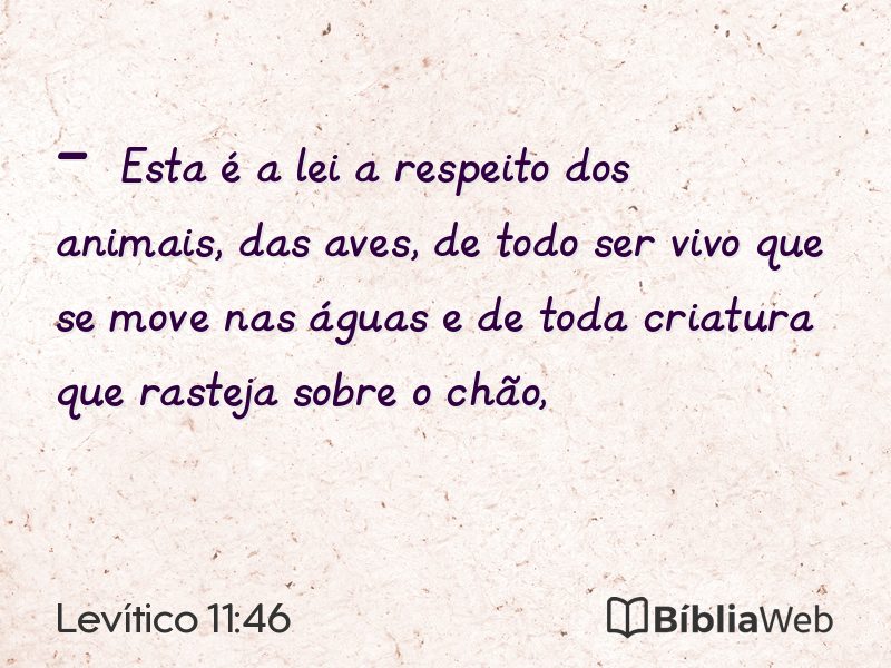 Levítico 11:46 em imagem para compartilhar