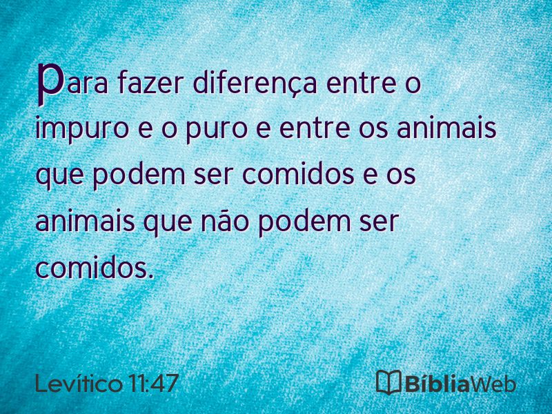 Levítico 11:47 em imagem para compartilhar