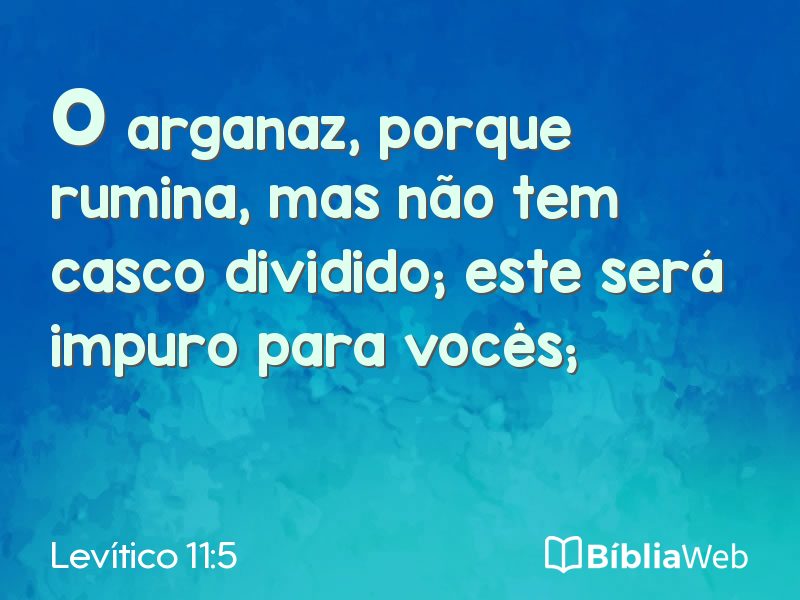 Levítico 11:5 em imagem para compartilhar