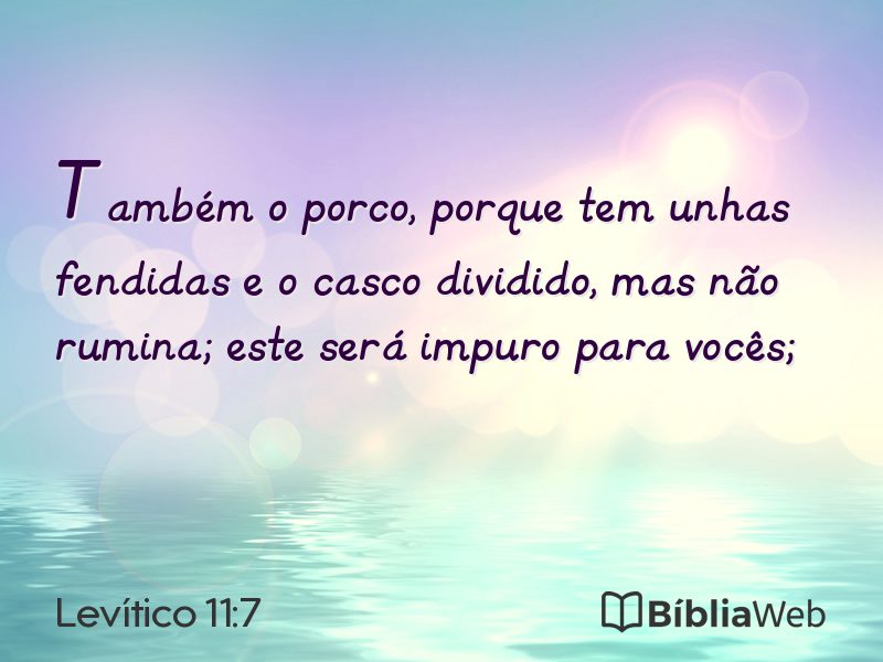 Levítico 11:7 em imagem para compartilhar