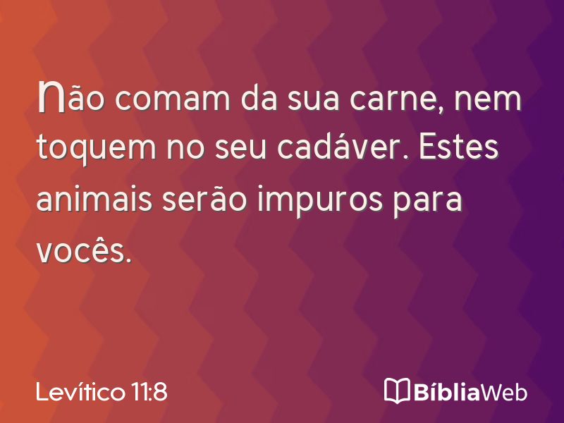 Levítico 11:8 em imagem para compartilhar