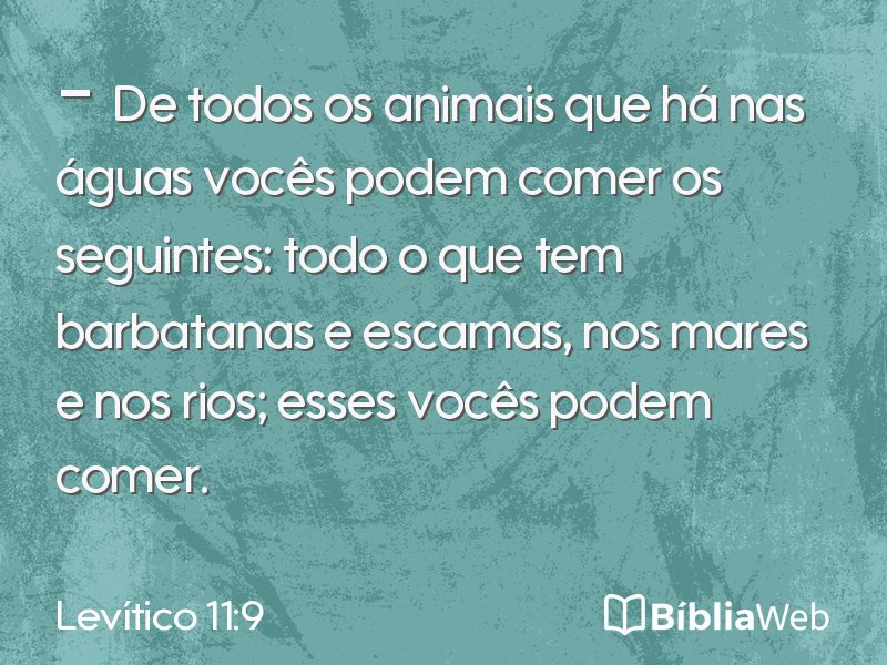 Levítico 11:9 em imagem para compartilhar