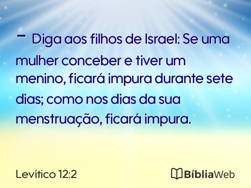 Levítico 12:2 em imagem para compartilhar