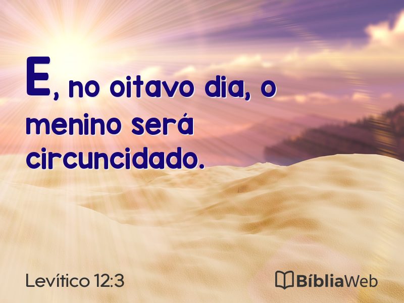 Levítico 12:3 em imagem para compartilhar