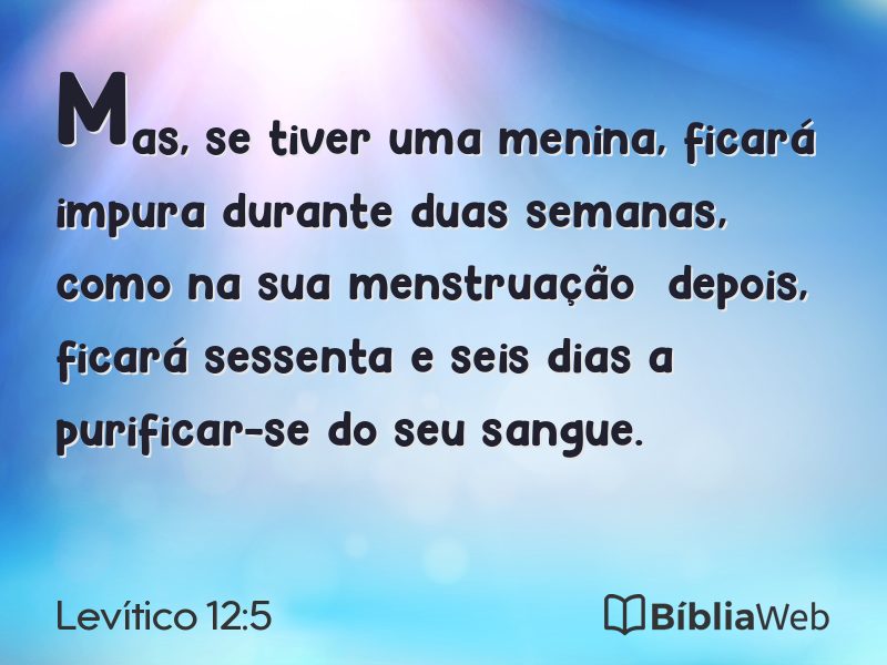 Levítico 12:5 em imagem para compartilhar