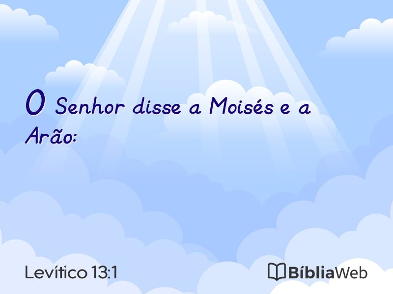 Levítico 13:1 em imagem para compartilhar