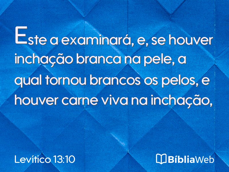 Levítico 13:10 em imagem para compartilhar