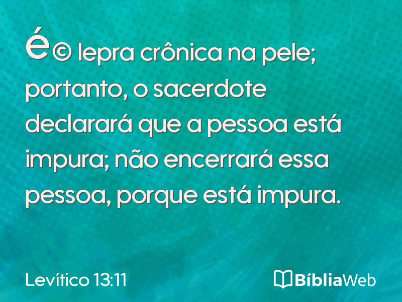 Levítico 13:11 em imagem para compartilhar