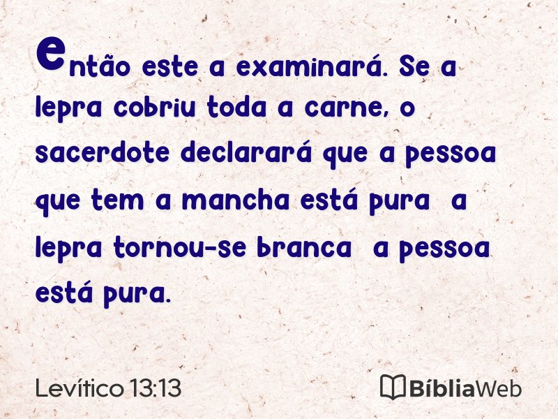Levítico 13:13 em imagem para compartilhar