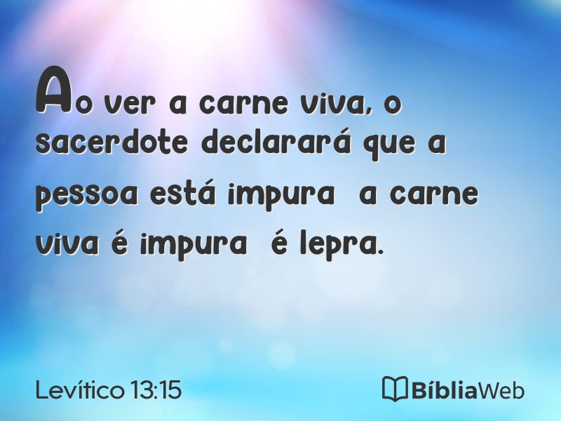 Levítico 13:15 em imagem para compartilhar